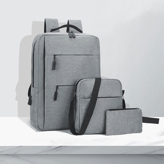 3pcs Luxury Usb Charging Backpack.