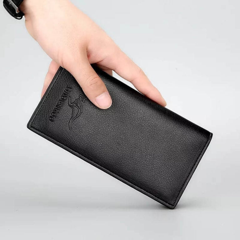 Long Fold Leather Wallet.