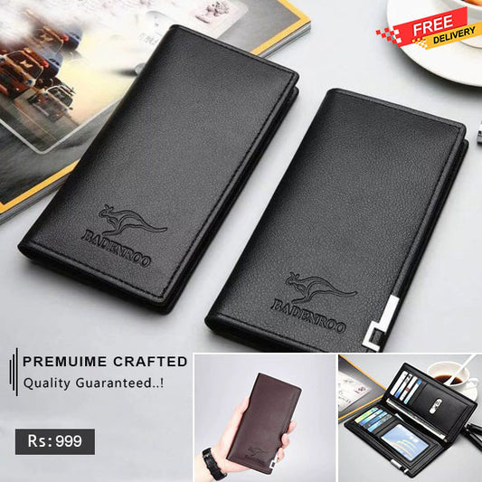 Click to enlarge Long Fold Leather Wallet.